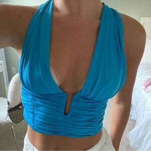 Zara blue top